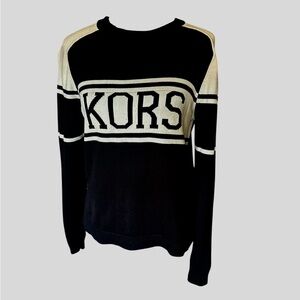 Michael Kors Black Sweater with Gold Logo